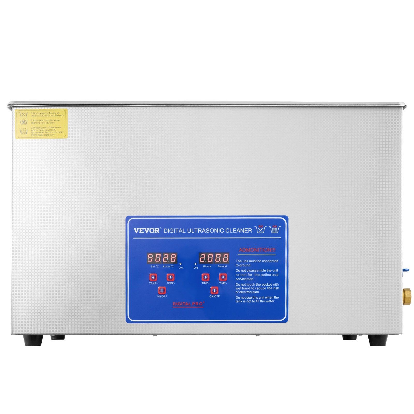 30L Digital Ultrasonic Cleaner System 40kHz Heated SUS304