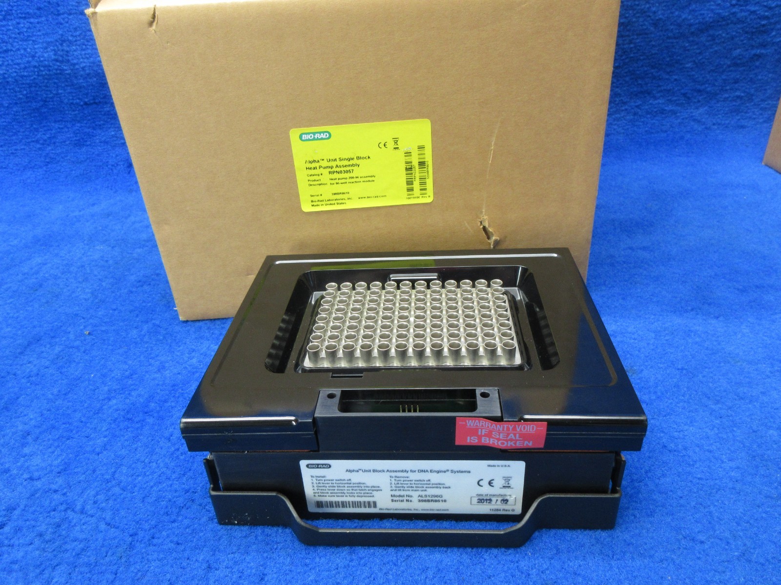 MJ Research Bio-Rad Alpha PTC Unit Single Heat Pump 96 Well Reaction Block NEW