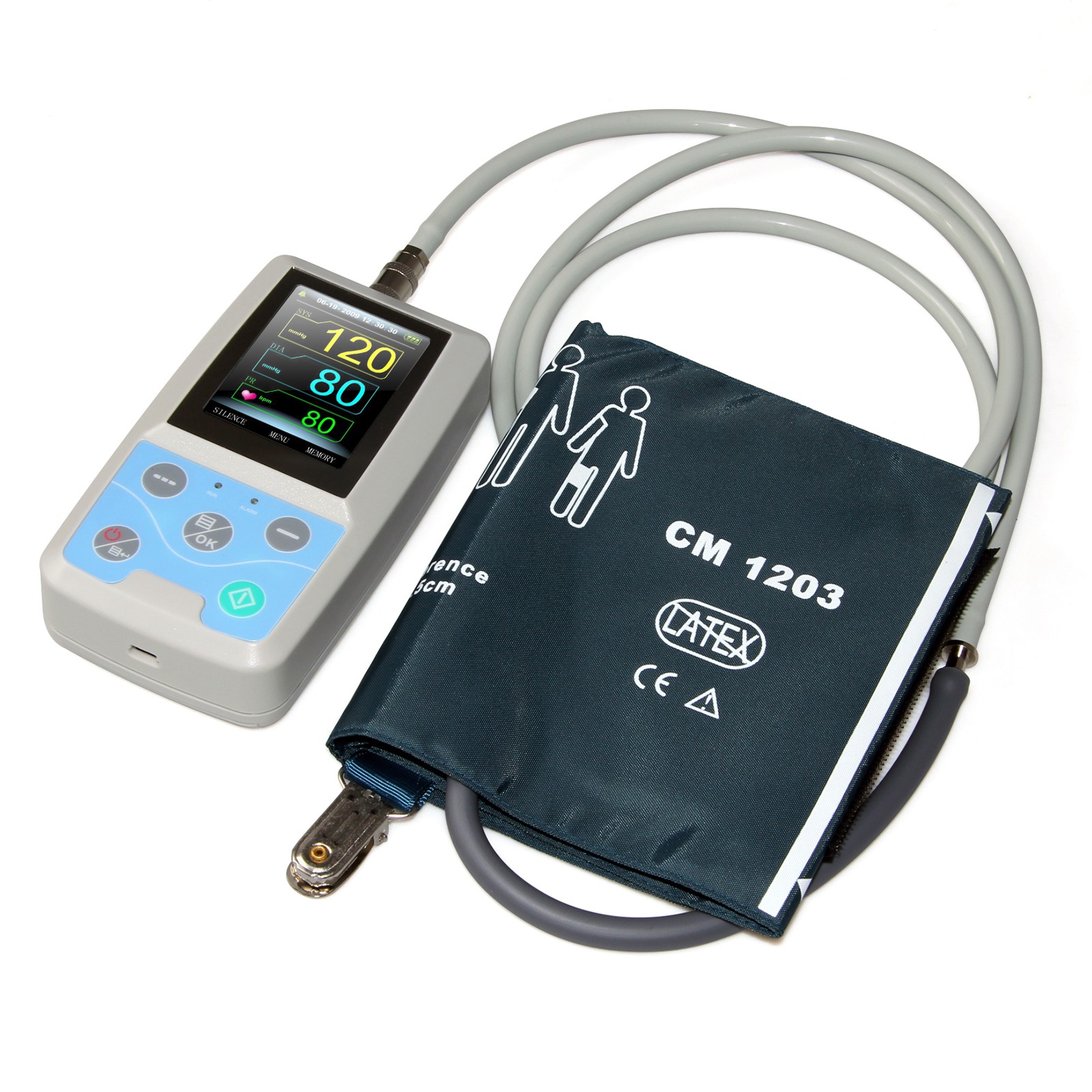 1PCS PM50 Patient Monitor Vital Signs Digital NIBP SPO2 Ambulatory NIBP Holter M