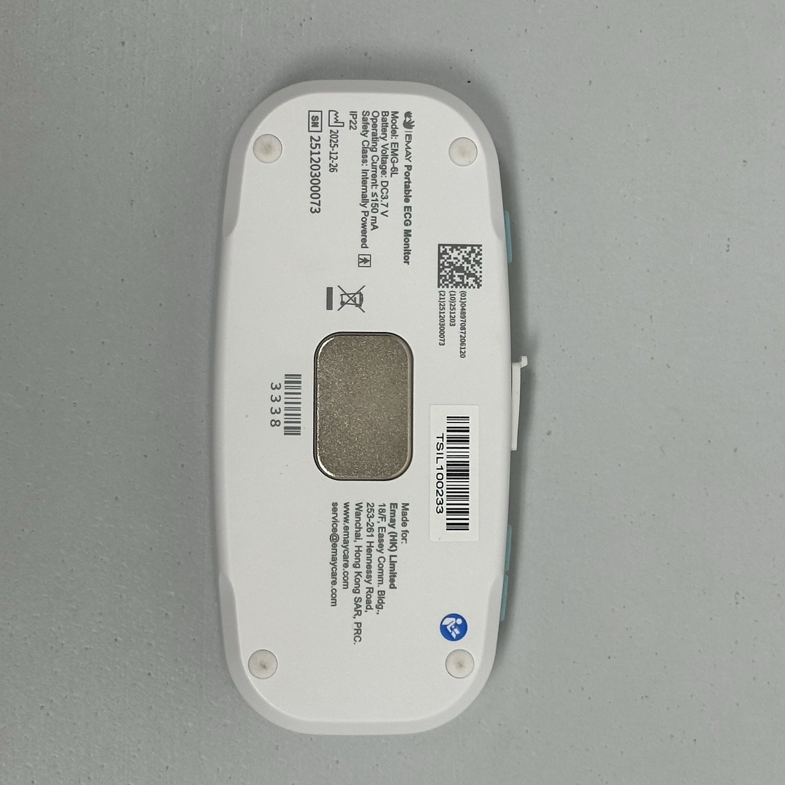 EMAY EMG-6L Portable ECG Monitor 6-Lead 6-Channel Handheld Digital USB