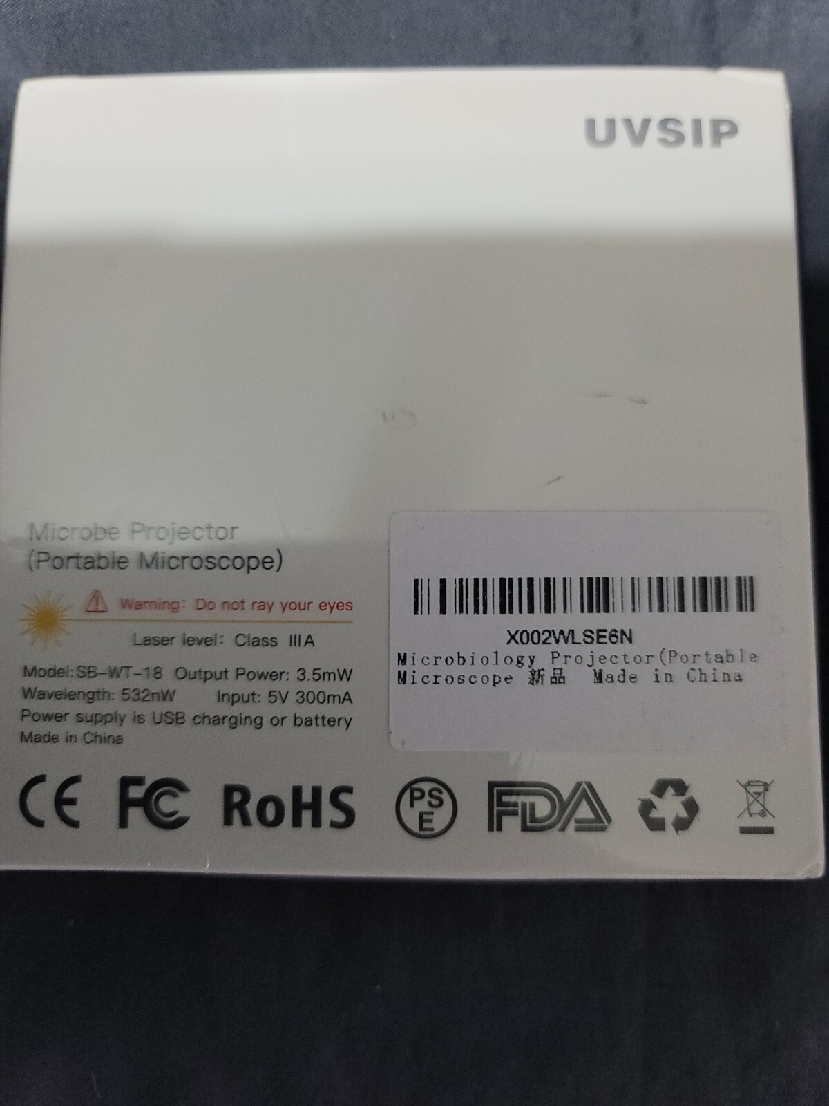 UVSIP Microbiology Projector Portable Microscope with 1000X Auto Zoom Handhel…