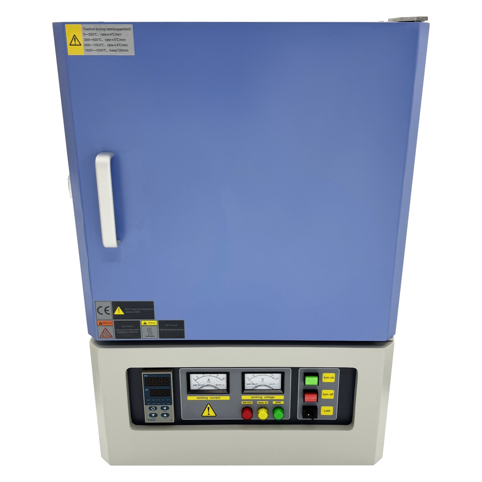 Laboratory Small Box-type Muffle Furnace 110V 2KW 1200℃ Timer & Programming