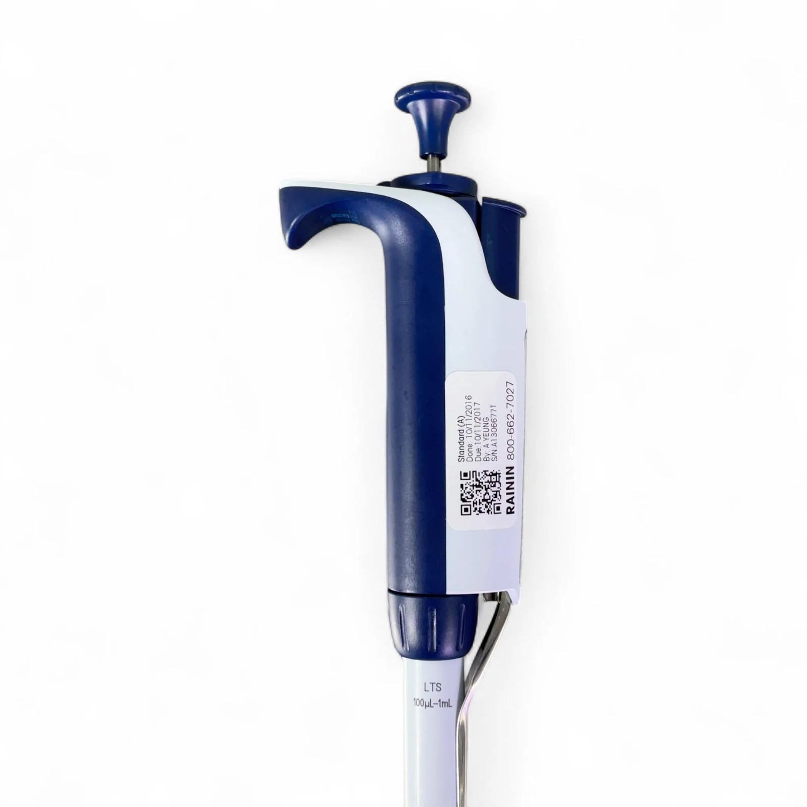 Rainin L-1000 Pipet-Lite XLS LTS Single Channel Pipette 17014382 CALIBRATED BO!