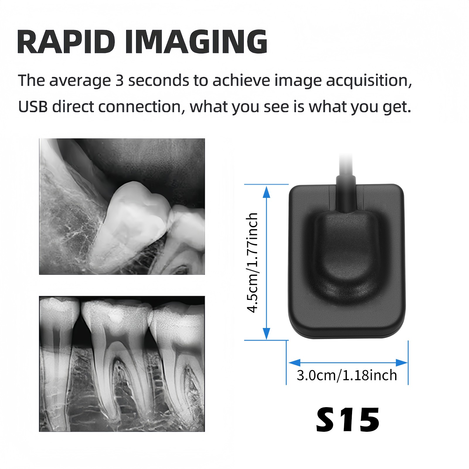 Size 1.5 Dental ray X Image System Digital Rayos Sensor Fit TWAIN Drive +Holder