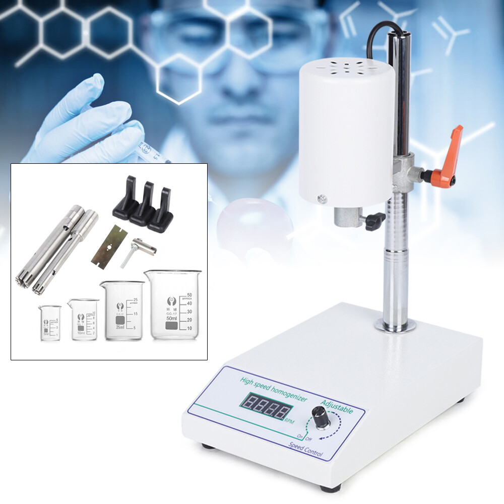 High Speed Homogenizer Lab Mixer Disperser 8000 to 22000RPM Digital Display