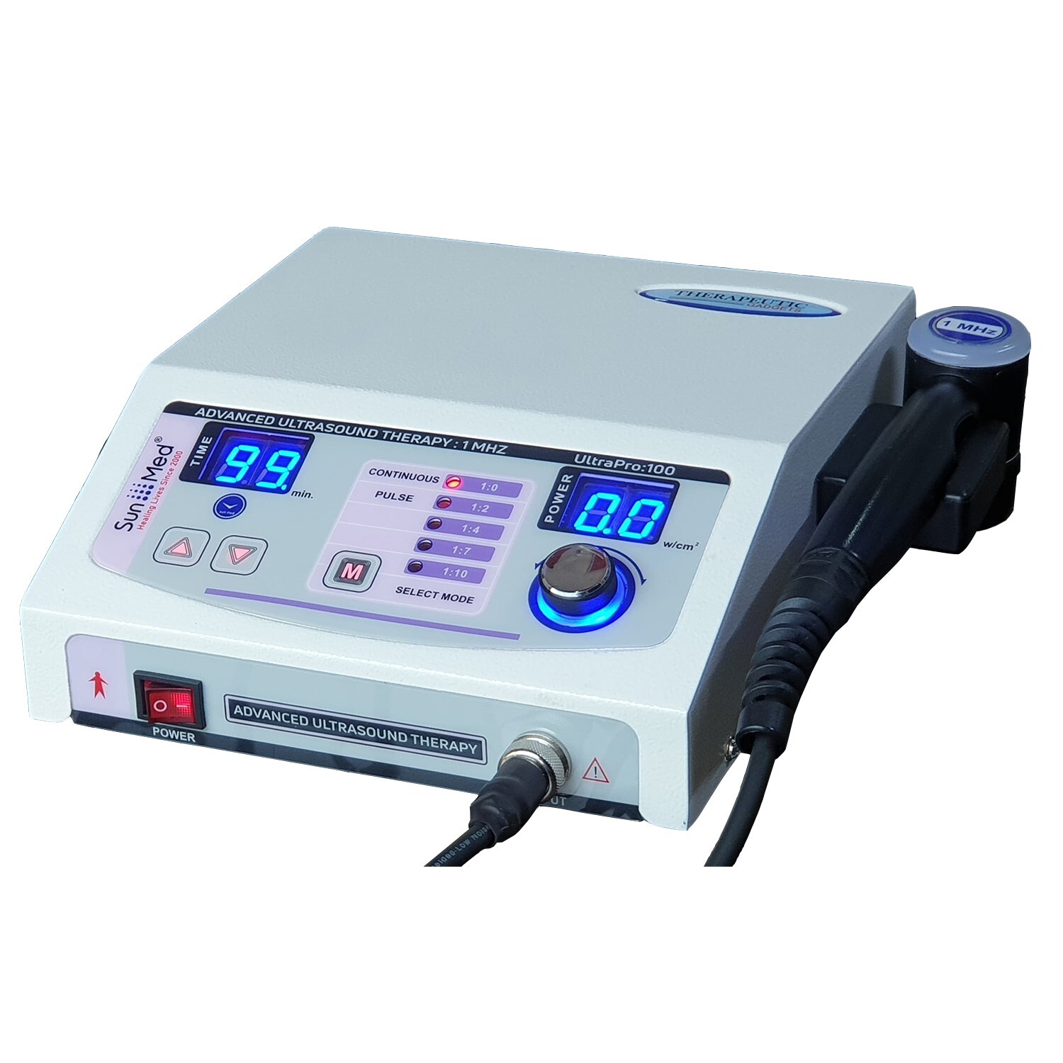 Touch Control 1 MHz ultrasound therapy machine for Pain relief and massage