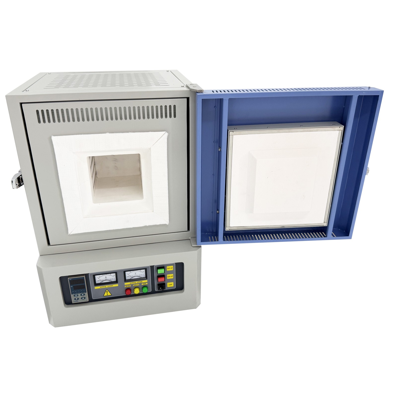 Laboratory Small Box-type Muffle Furnace 110V 2KW 1200℃ Timer & Programming