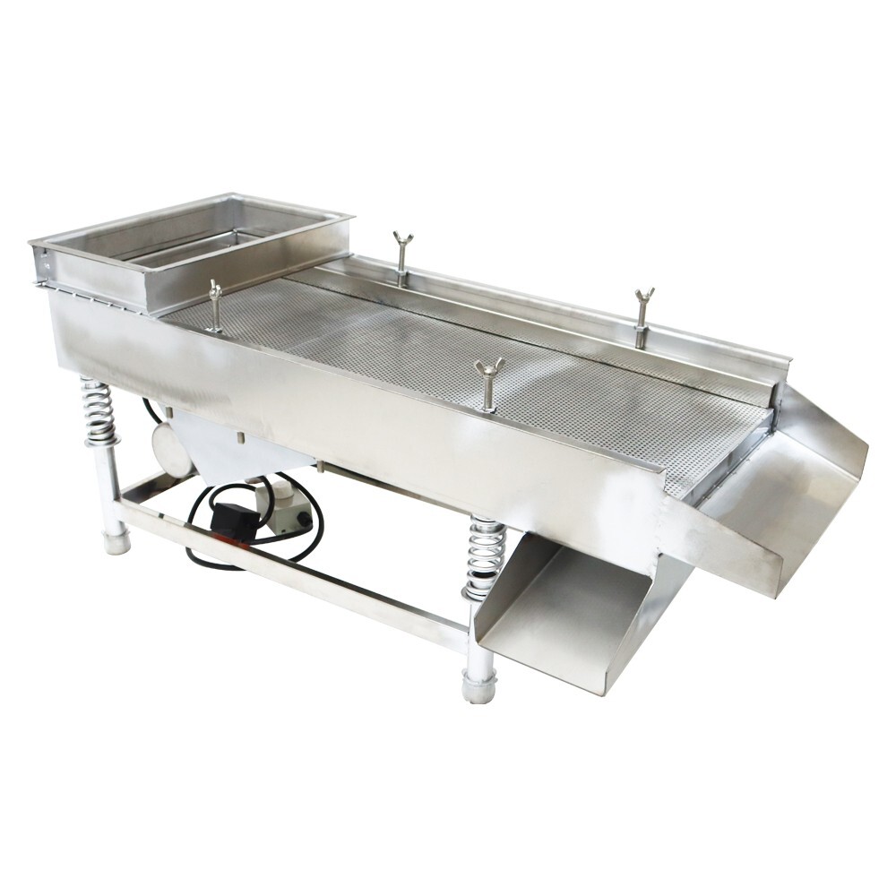 110V Stainless Steel Linear Vibrating Screen 2.5mm Sifter Sieve Screen Shaker