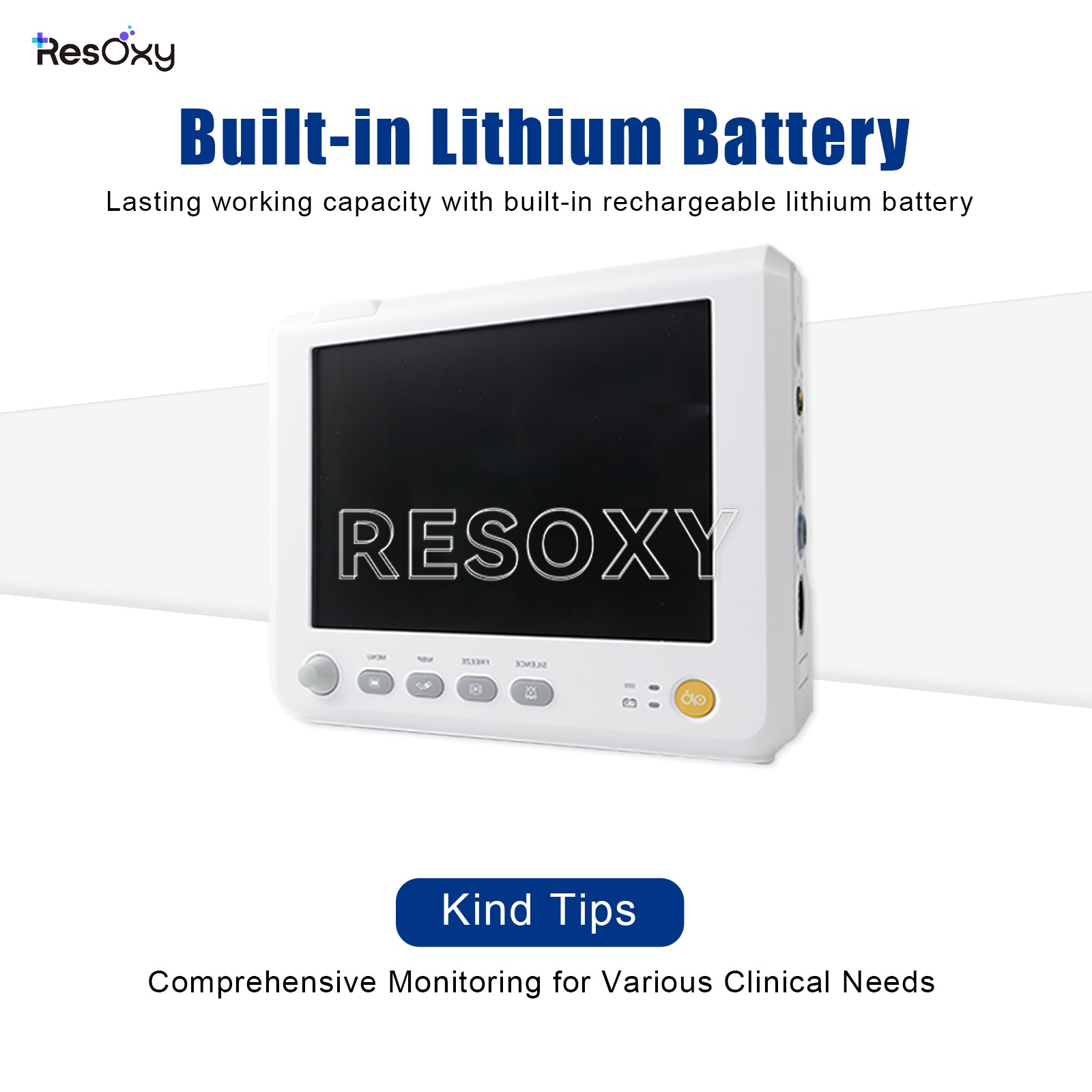 8″ Handheld Portable Patient Monitor Vital Signs ECG TEMP Multi-parameter