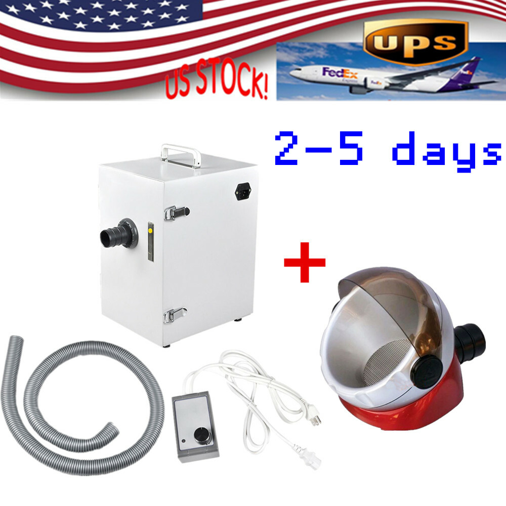 110v Dental Lab Digital Single Row Dust Collector Vacuum Cleaner Suction Base