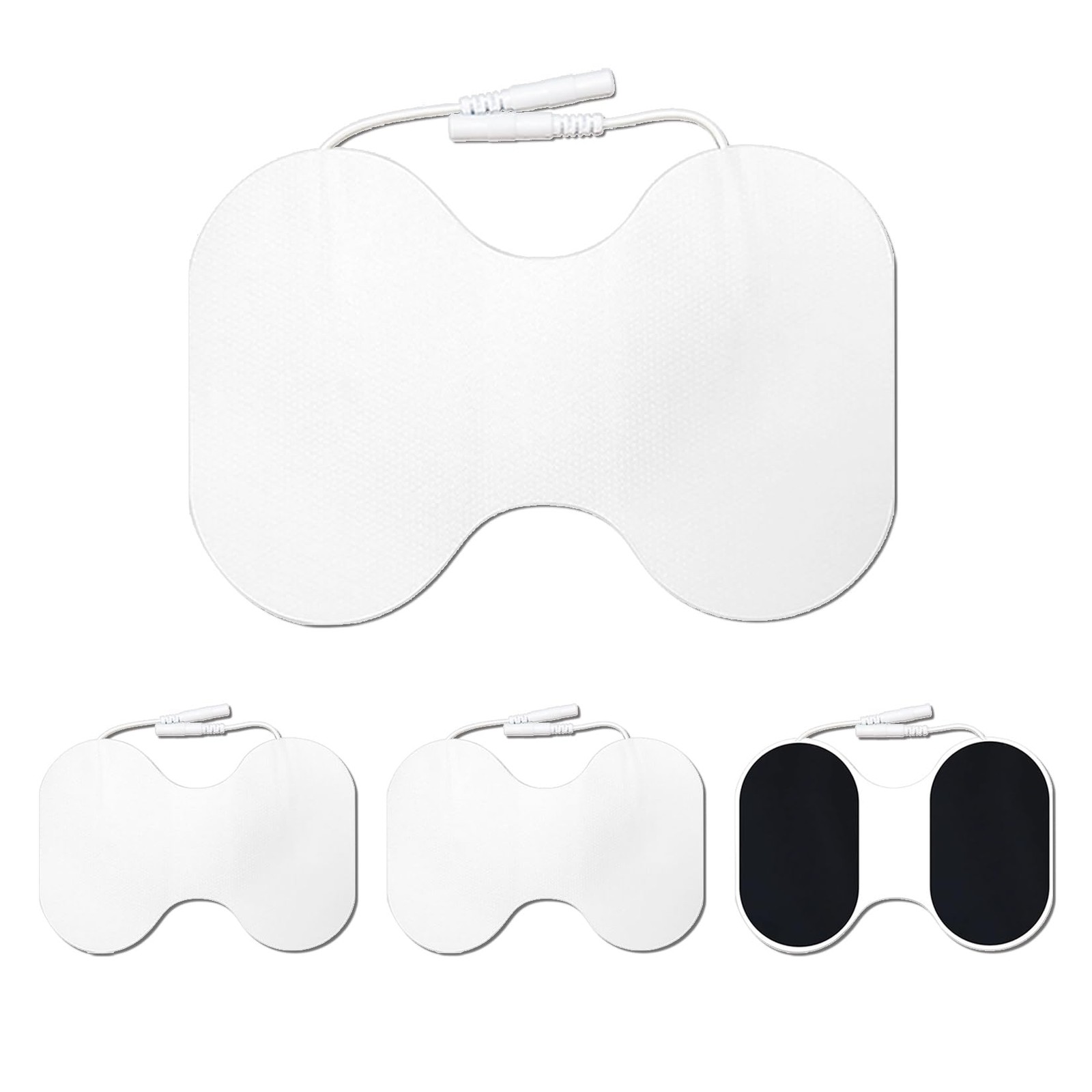 4 Pcs TENS Unit Replacement Pads,2 Pin Extra Large Butterfly White