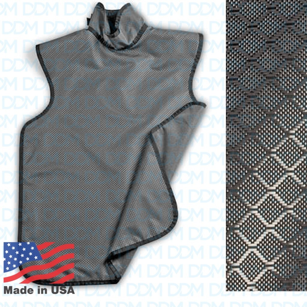 DDM Dental Adult X-Ray Patient Aprons with Colar, Gray Diamond – Made in USA