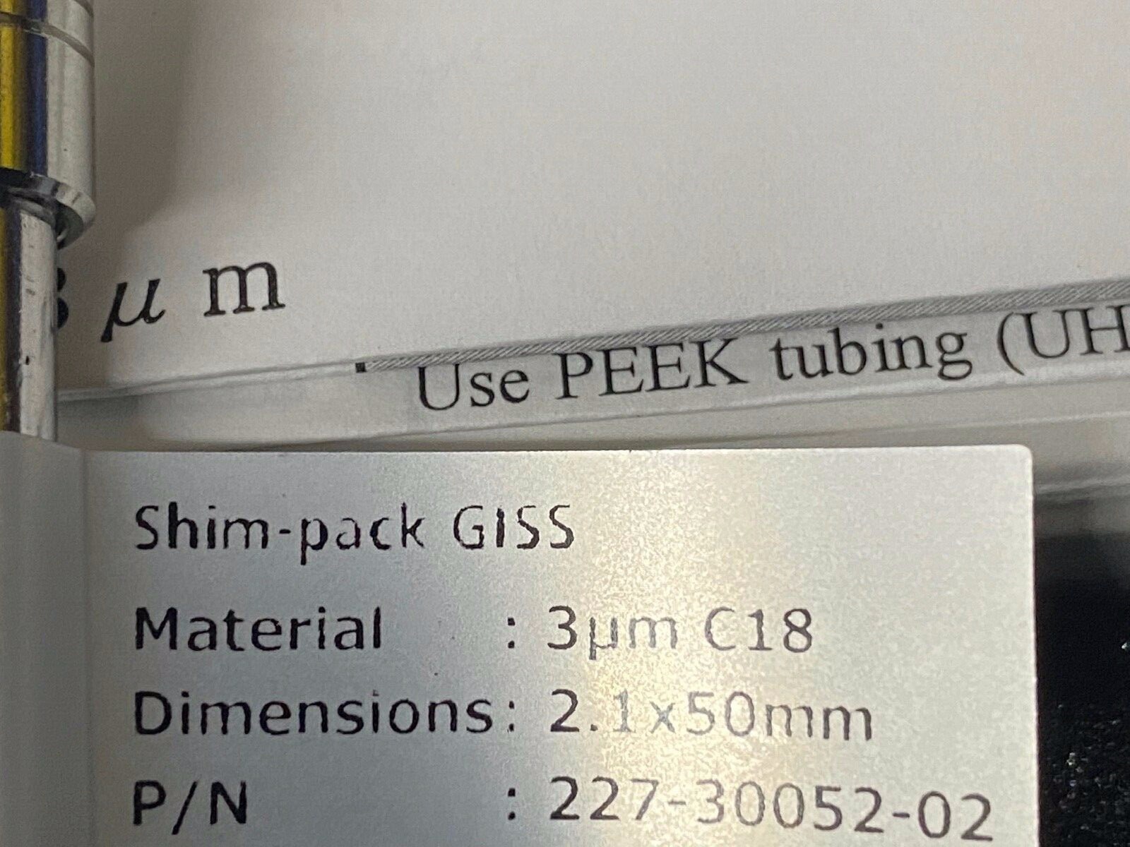 Shimadzu 227-30052-02 Column, LC, Shim-pack GISS C18, 3um, 2.1x50mm NEW