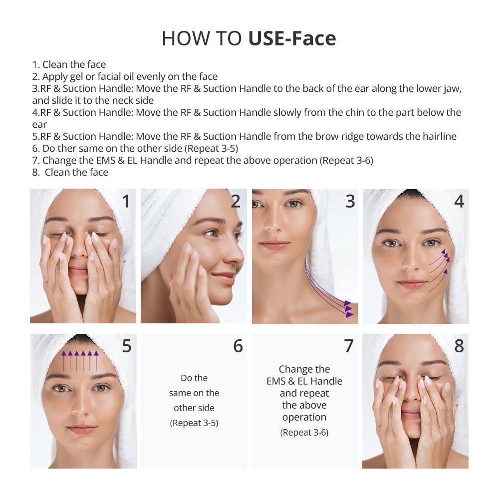 4 in 1 30Version Beauty Machine for Body Massage Facial Skin Care Flat Handle