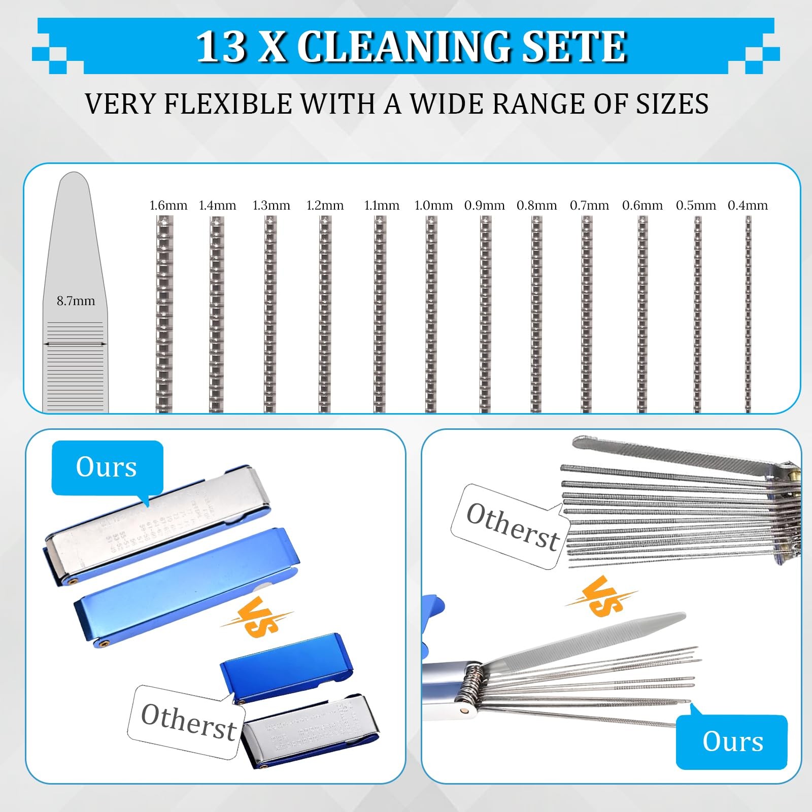 Carburetor Cleaning Kit, 13 Stainless Steel Wires, 10 Needles, 5 Nylon Brushe…