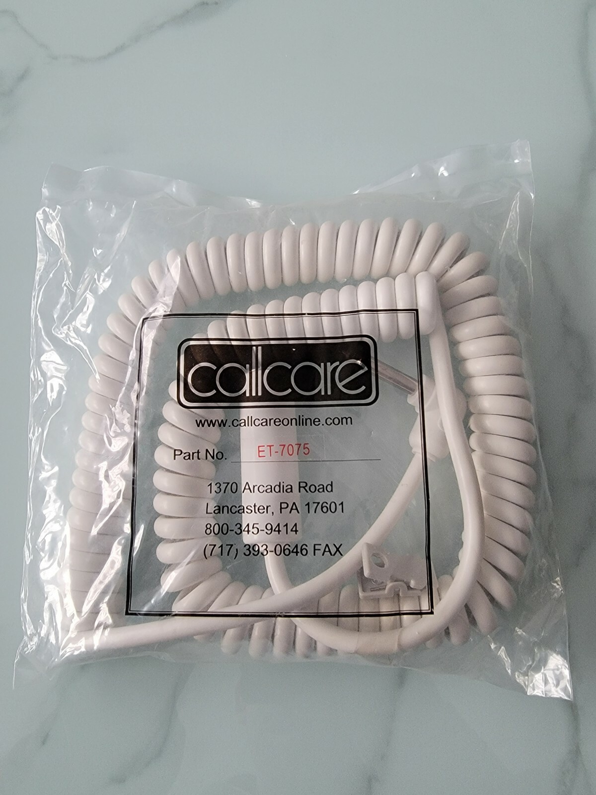 Pushbutton Single Momentary White Coiled Cord 4′ – 14′