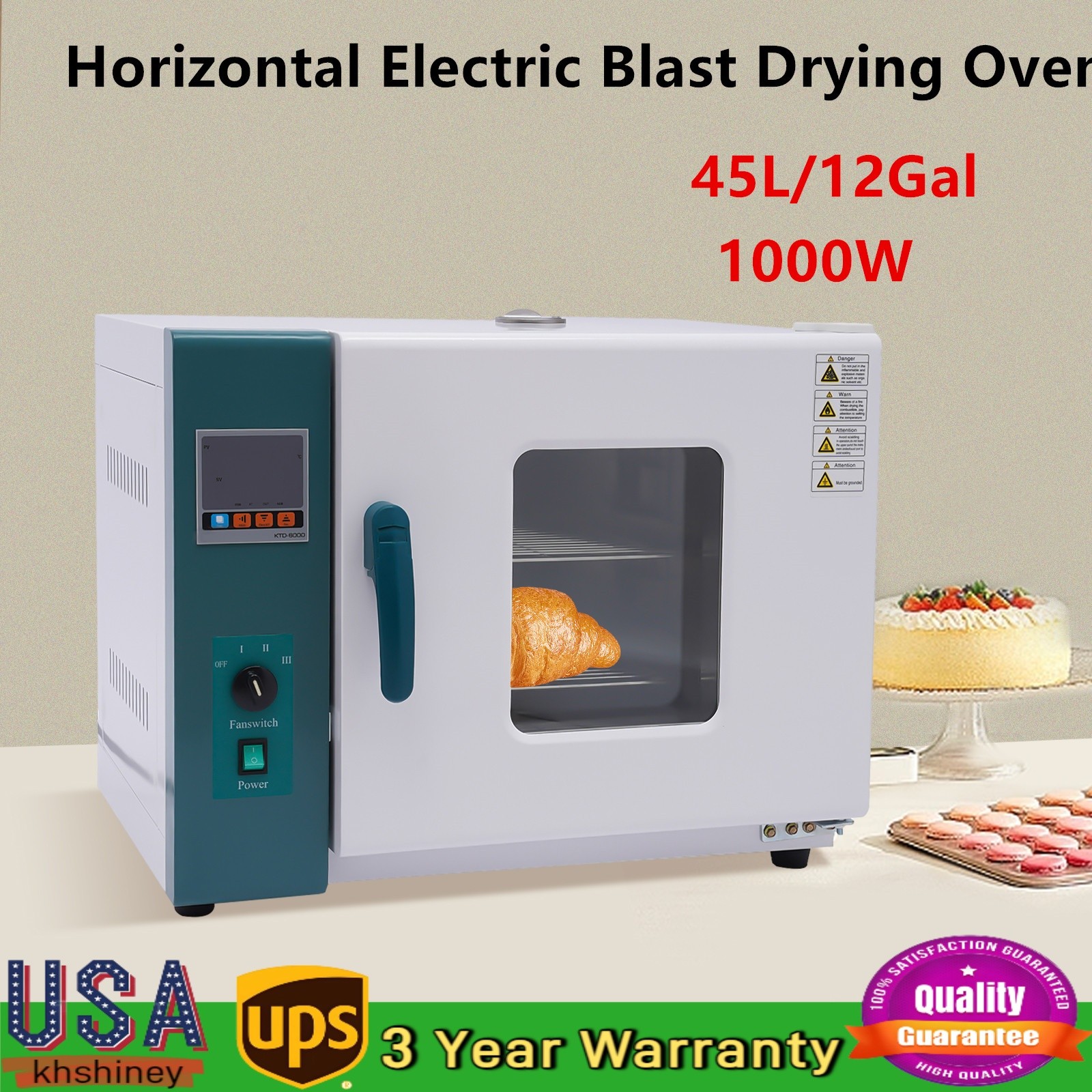 Lab Industrial Digital Forced Air Convection Drying Oven Laboratory 1000W USLE