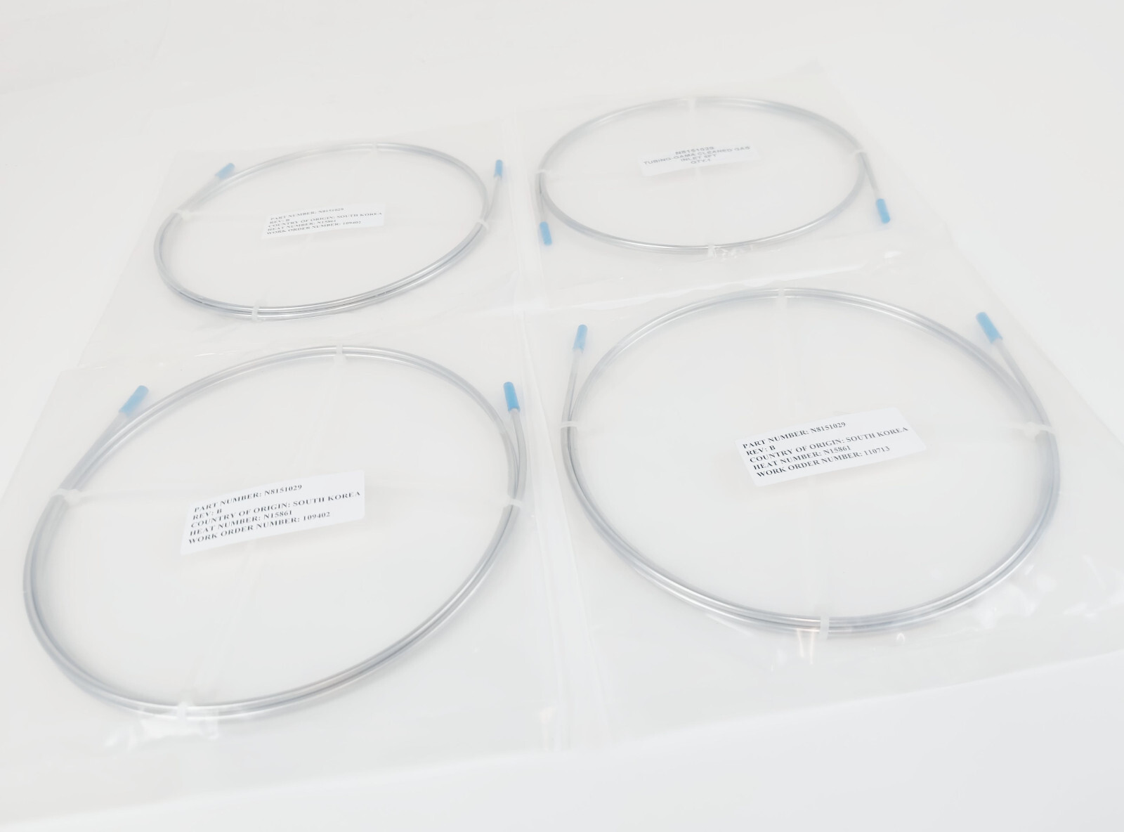 PerkinElmer Nexion ICP MS GAMA 5 ft Clean Gas Inlet Tubing SS N8151029 NEW 4PCS