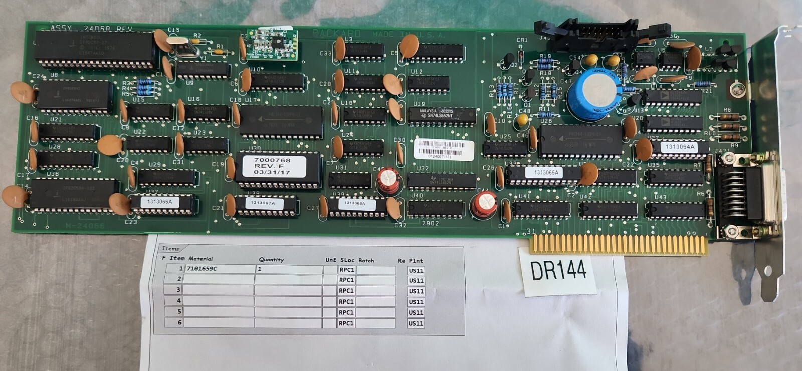 *PREOWNED* PERKIN ELMER 7101659C LSA Sample Changer Interface Board ||⚡️🇺🇸