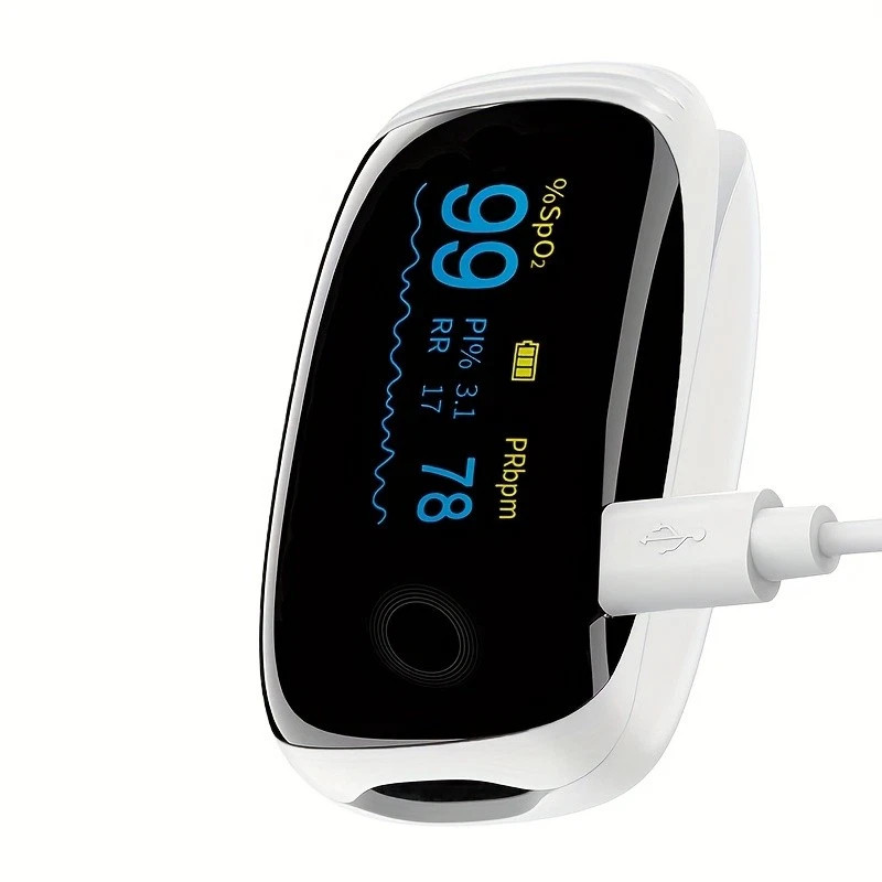 Rechargeable Fingertip Pulse Oximeter SpO2 Pulse Rate Oxygen Monitor Universal