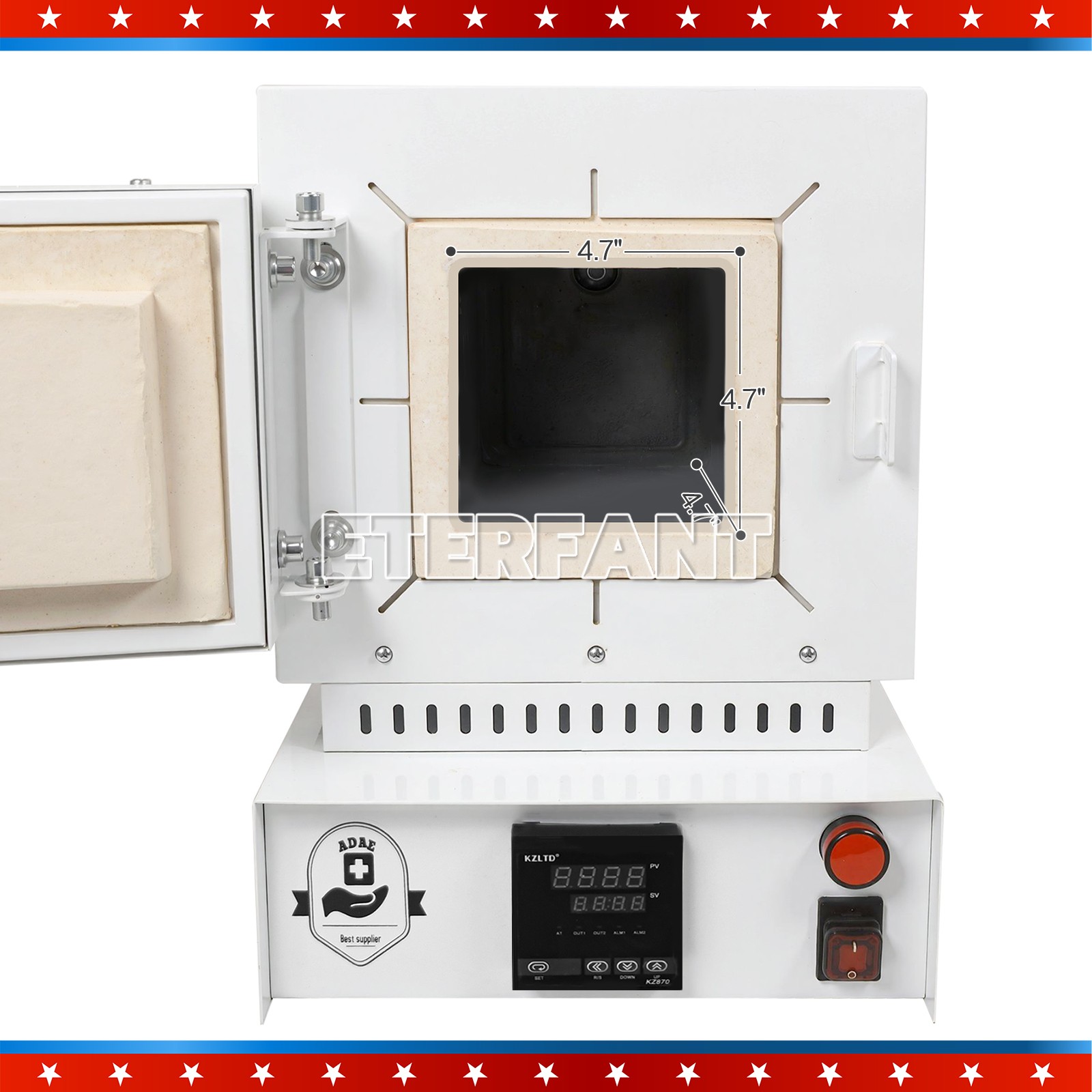 Dental 2000W Wax Burnout Furnace 1100℃ High Temperature Mini Wax Muffle Oven220V
