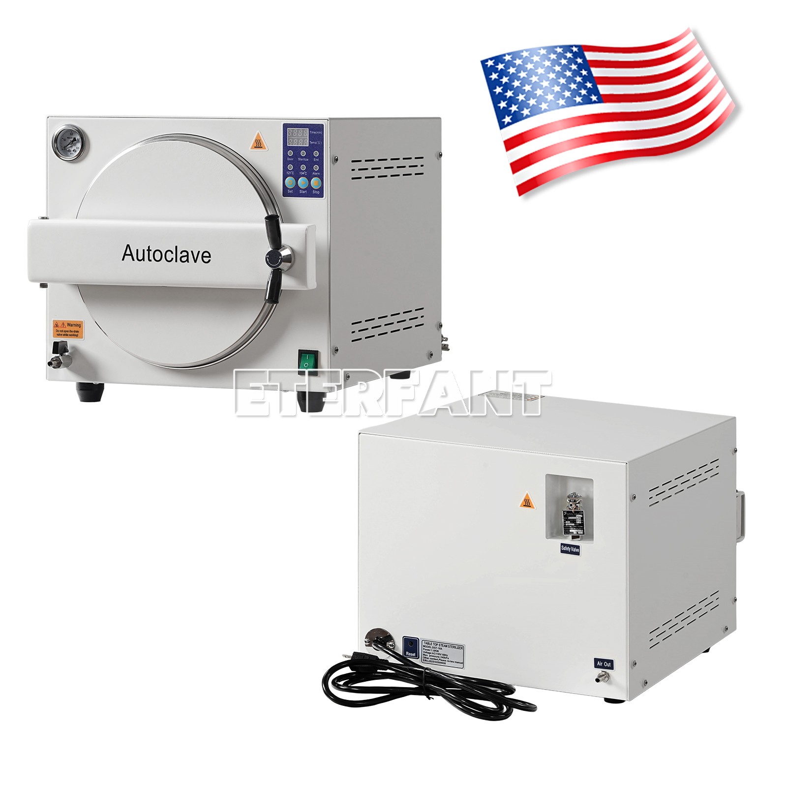ETERFANT 18L ClassN Dental Medical Autoclave High Temperature Steam Sterilizer