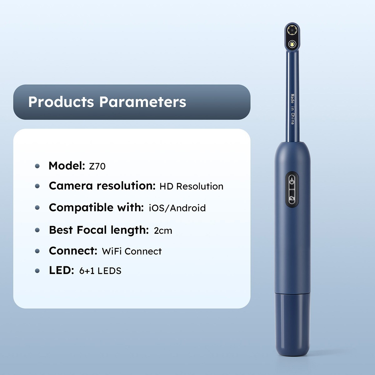 Dental Intraoral Camera WiFi Digital Imaging 1/4 CMOS Sensor 7 cold LEDs