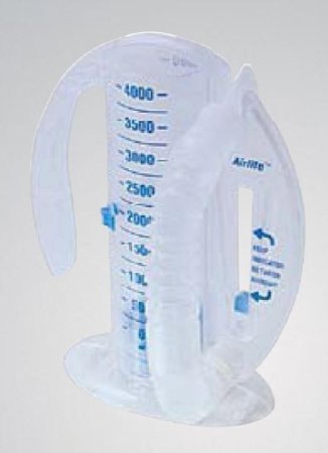 AirLife Manual Spirometer, 4 Liters, One Way Valve, 1 Count, 001901A