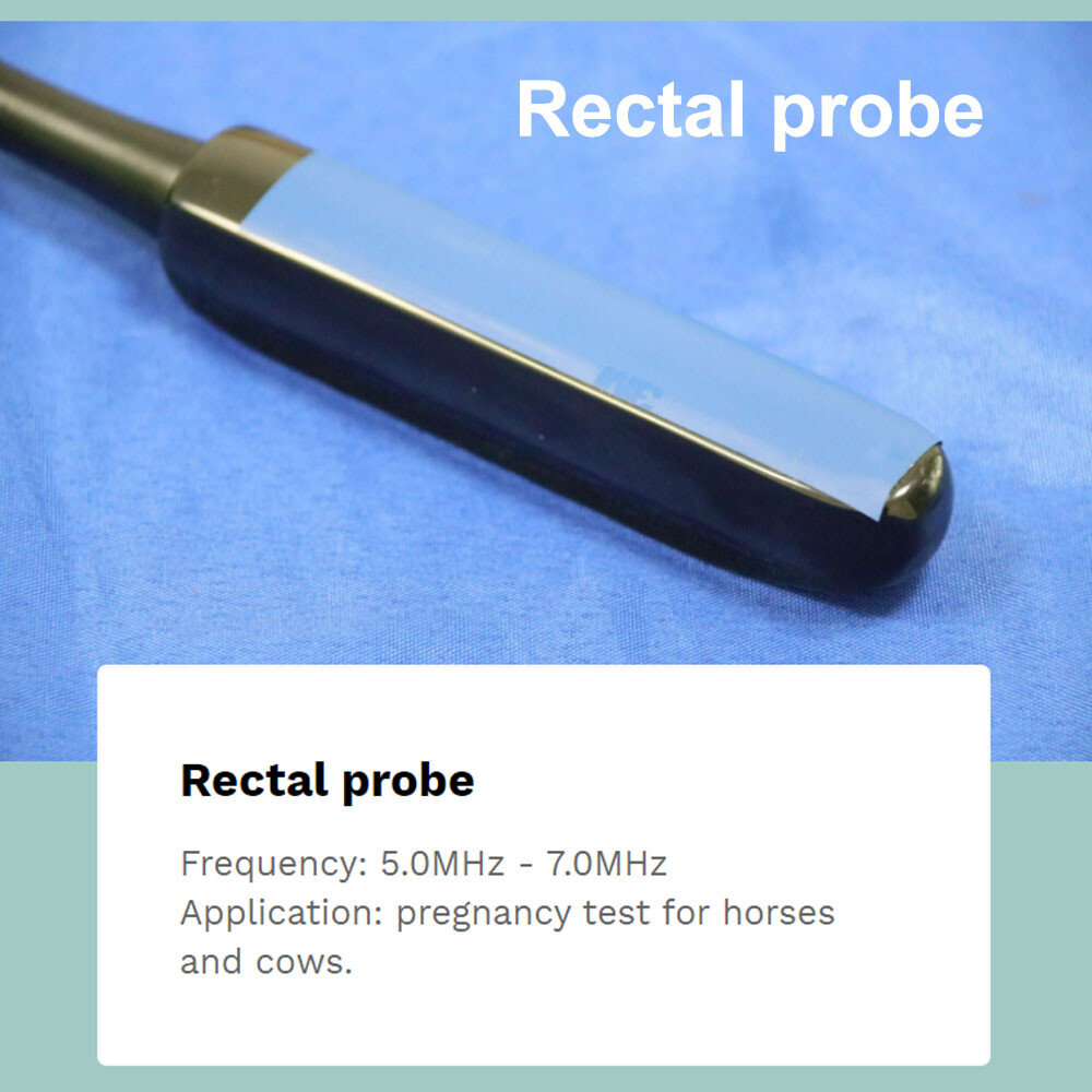 Portable Veterinary Pregnant Ultrasound Machine Rectal Probe for horses and cows