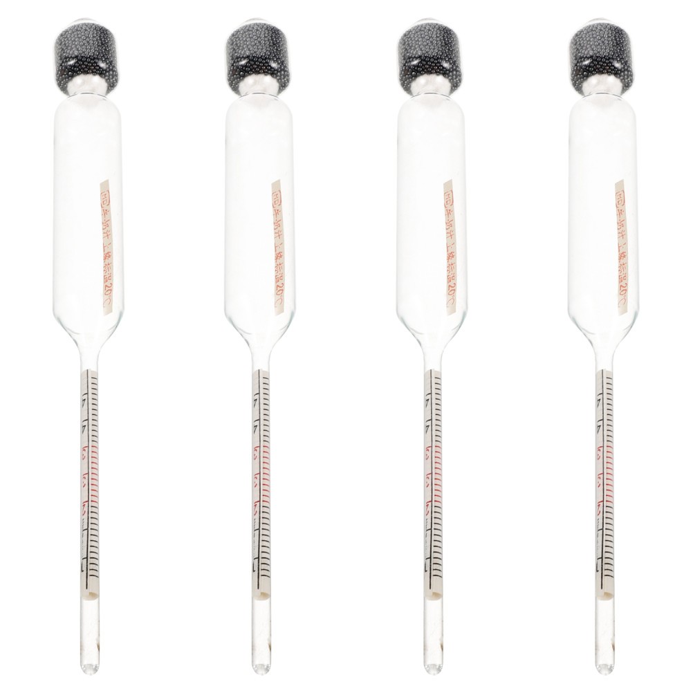 4 Pcs Dairy Density Meter Laboratory Testing Hydrometer for Lactate
