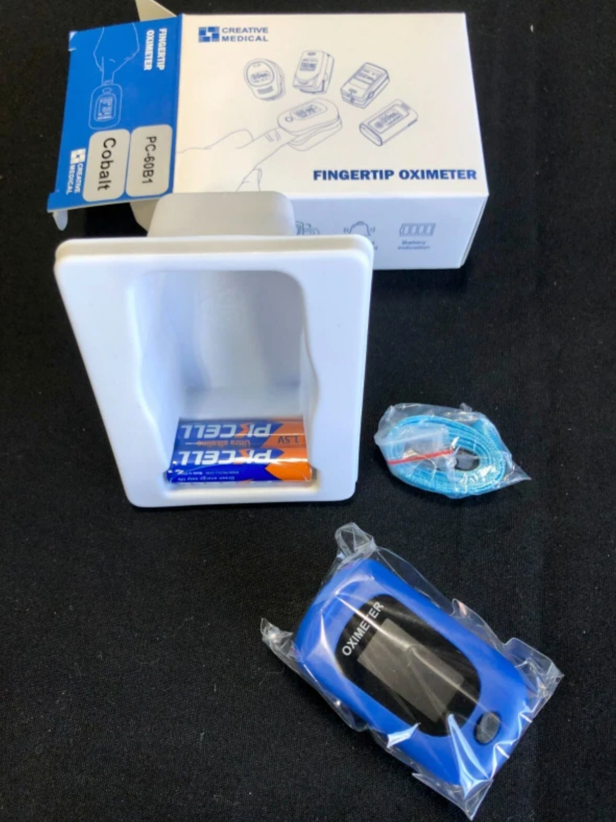 Creative Medical Pulse Oximeter PC-60B1 NEW w/ Batteries Fingertip