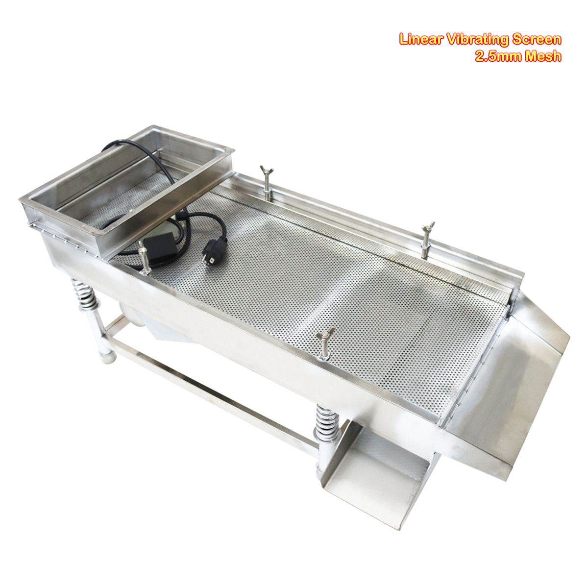 JG30-75 Linear Vibrating Screen 110V 80W 2.5mm Mesh Round Hole 34.25×12.3×15.7in