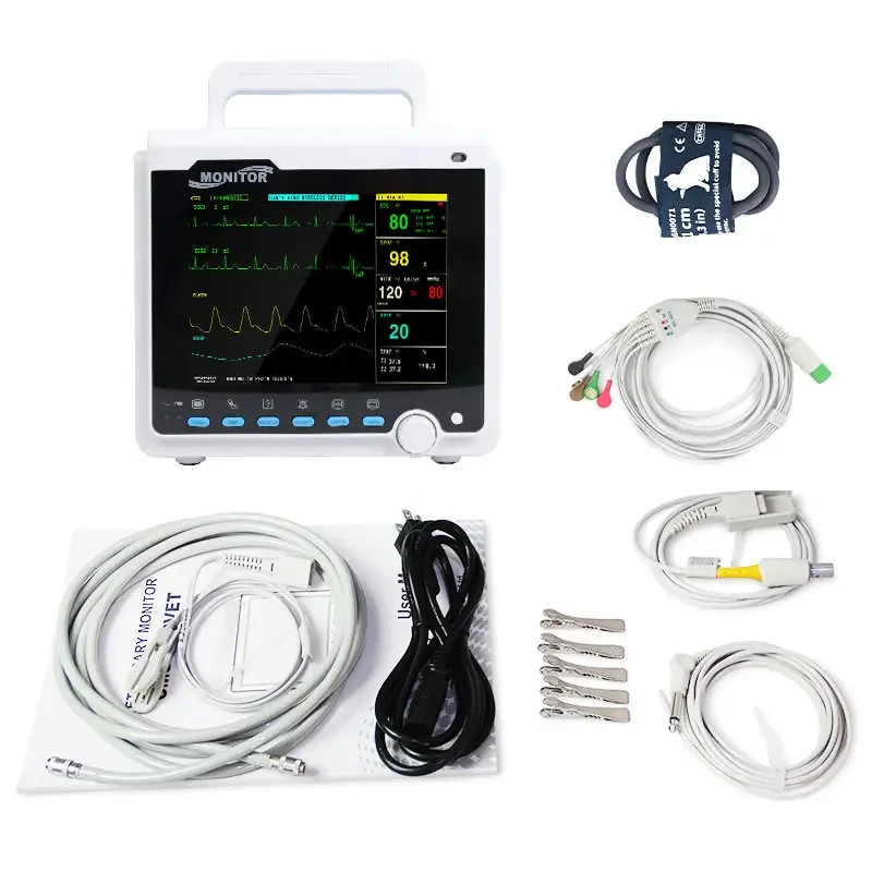 Veterinary ETCO2 Patient monitor Vital Signs Capnograph ECG NIBP SPO2 RESP TEMP