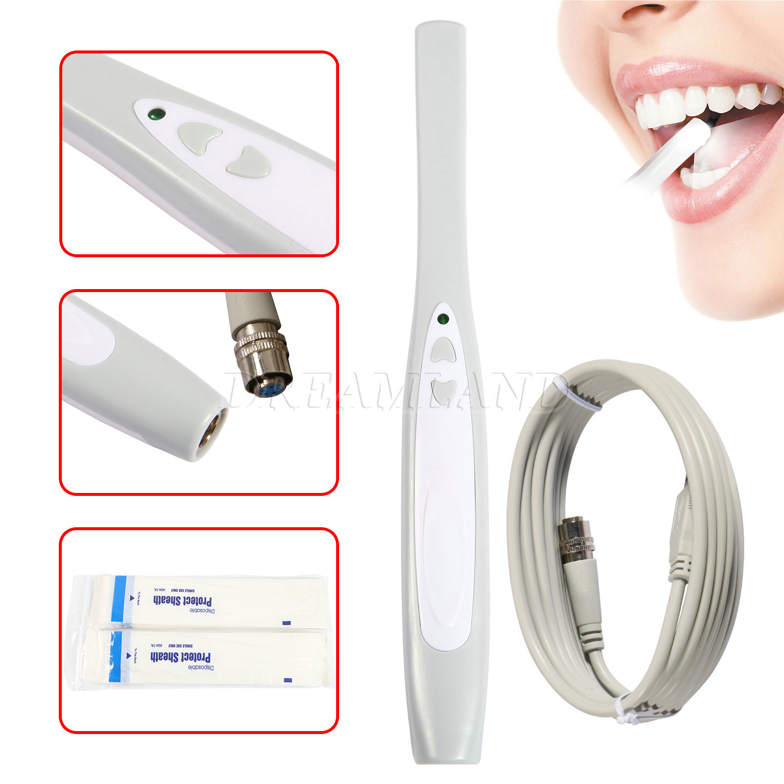 Dental Camera Scanner Intraoral Digital USB Imaging System Oral 6 LED Light -X