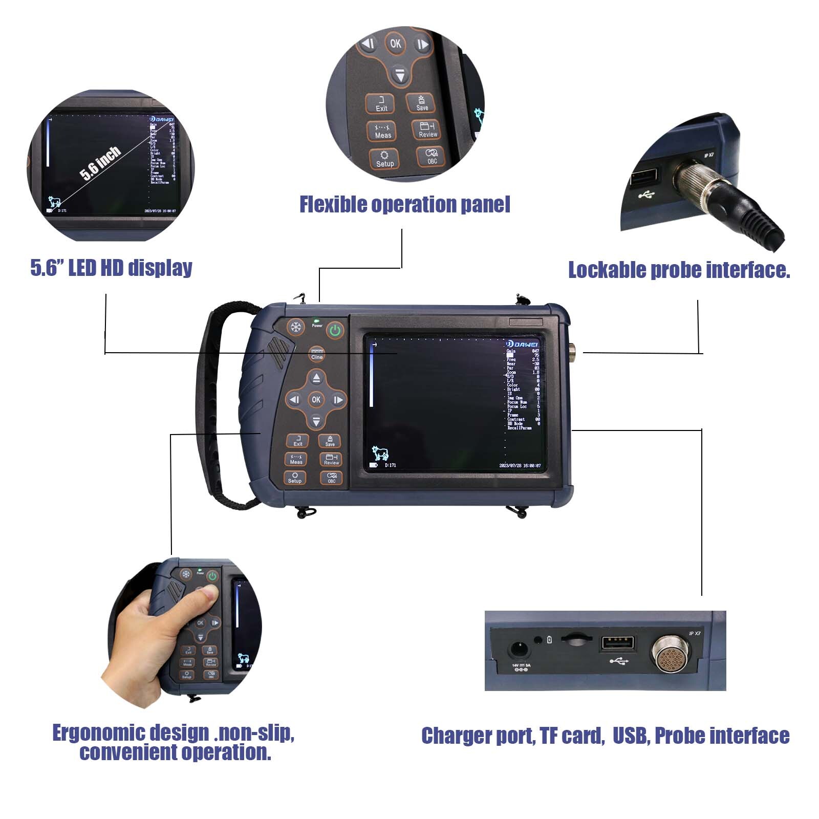 Veterinary Ultrasound machine Vet ultrasound Scanner 7.5Rectal Probe For animals