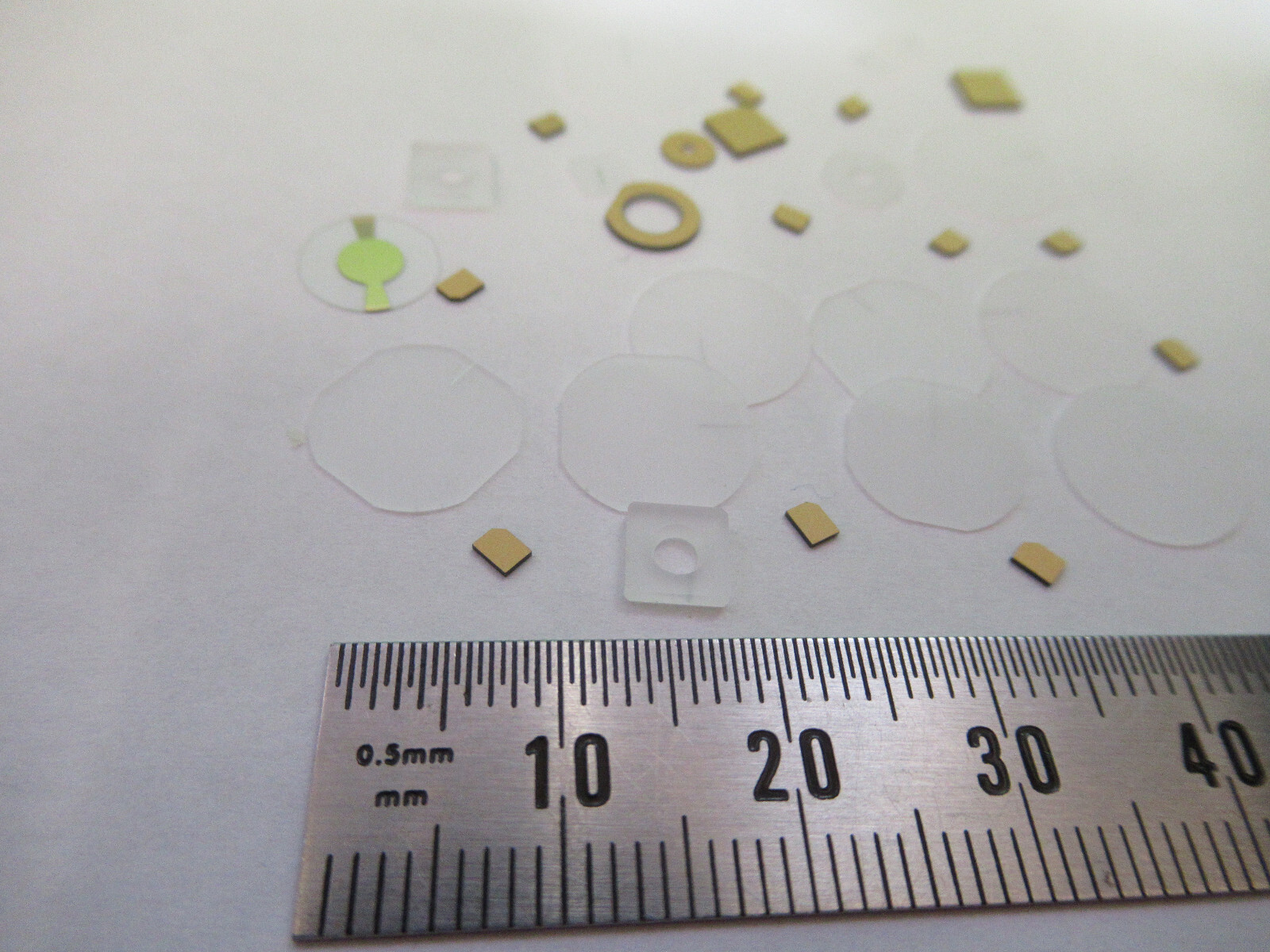 LOT BLANKS PIEZOELECTRIC QUARTZ CRYSTAL X-Y-CUT GOLD COATED PIEZO SENSOR AL-B-19