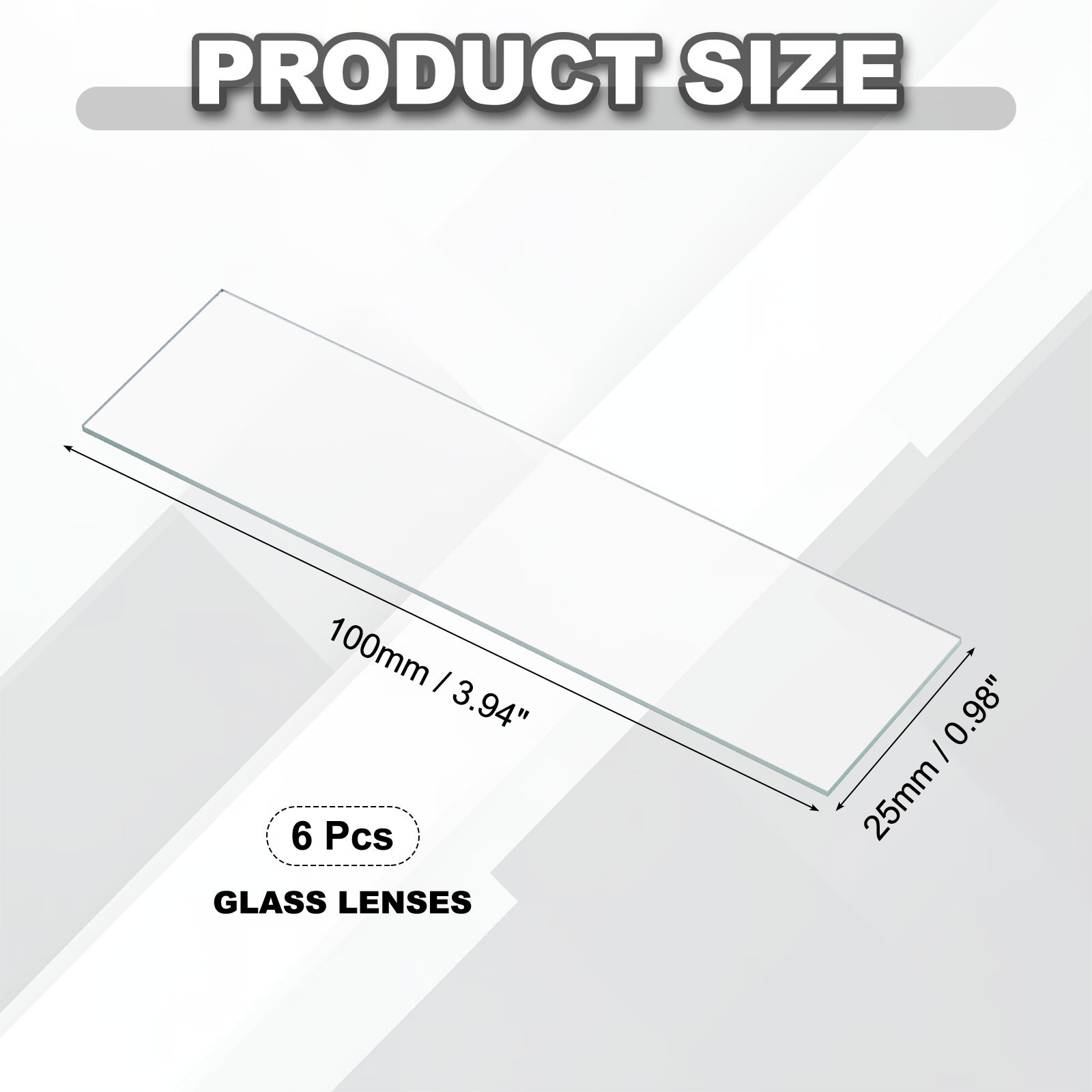 25x100mm Glass Streak Plate, 6pcs Lab Glass Slides Microscope Glass Slides