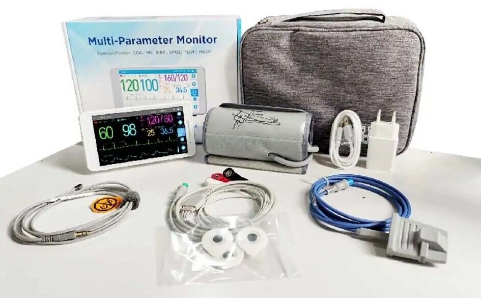 5.5 inch screen portable 6-parameter monitor Human/VetVital Signs Monitor