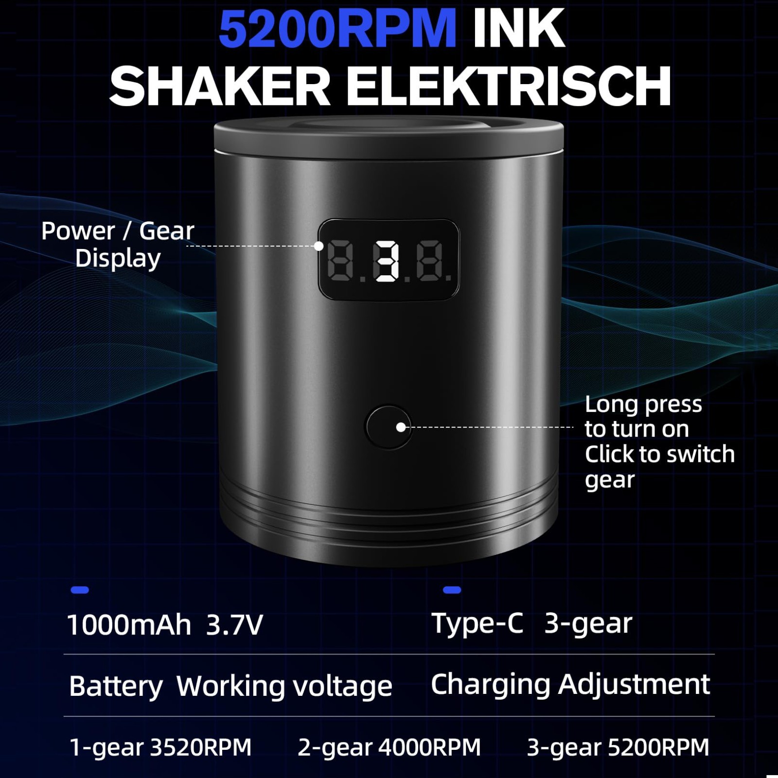 Tattoo Ink Vortex Mixer Paint Pigment Nail Polish Lacquer Shaker Anti-Slip Base