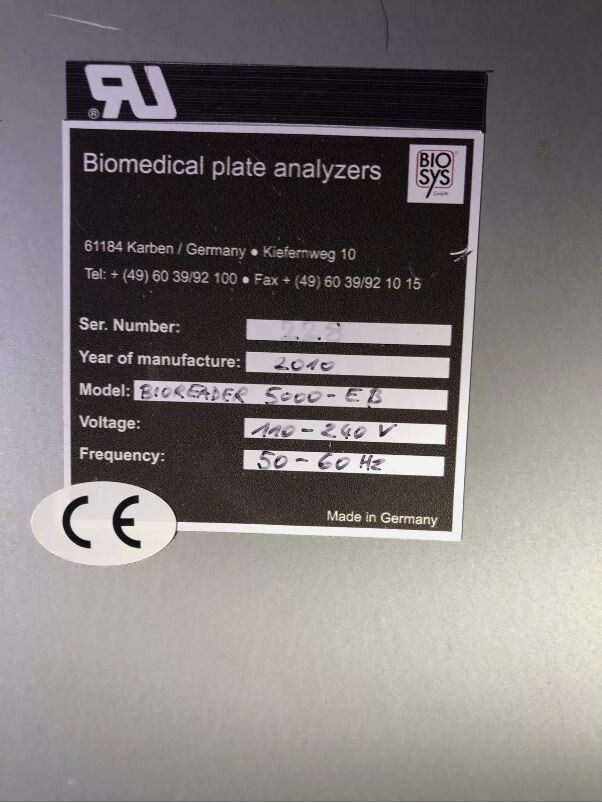BIO-SYS ELIspot Bioreader 5000-e Auto Macroscope MicroPlate Reader