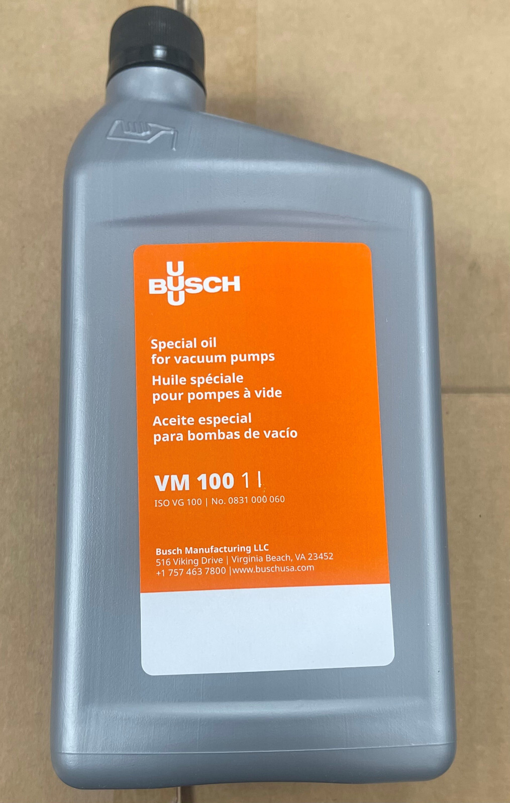 VM100 BUSCH R 530 VACUUM PUMP OIL 1 QUART VACUUMS PUMPS