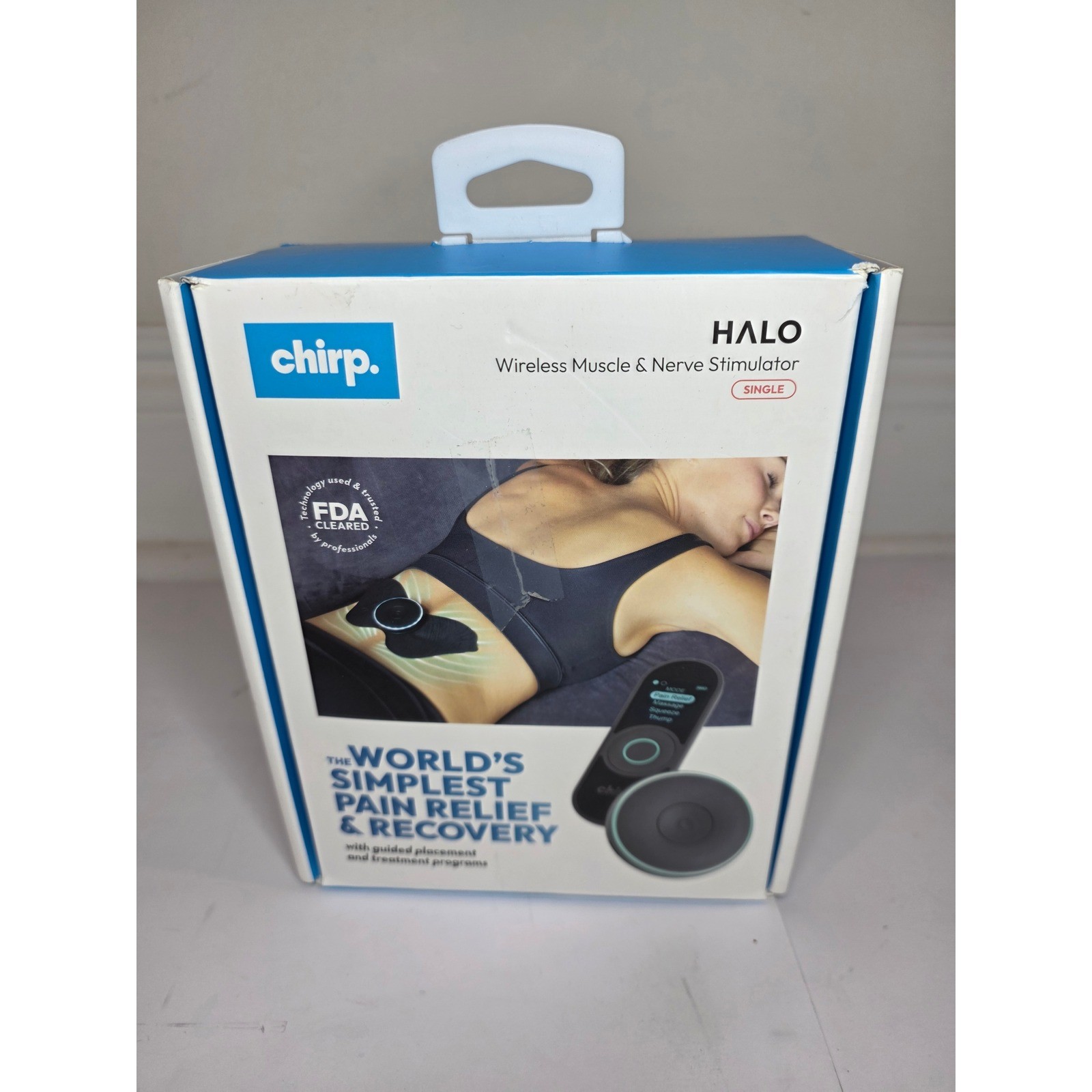 Chirp HALO Wireless Muscle & Nerve Stimulator TENS Unit FDA Cleared Single Black