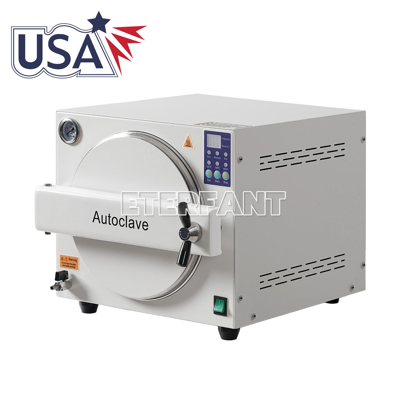 ETERFANT 18L ClassN Dental Medical Autoclave High Temperature Steam Sterilizer
