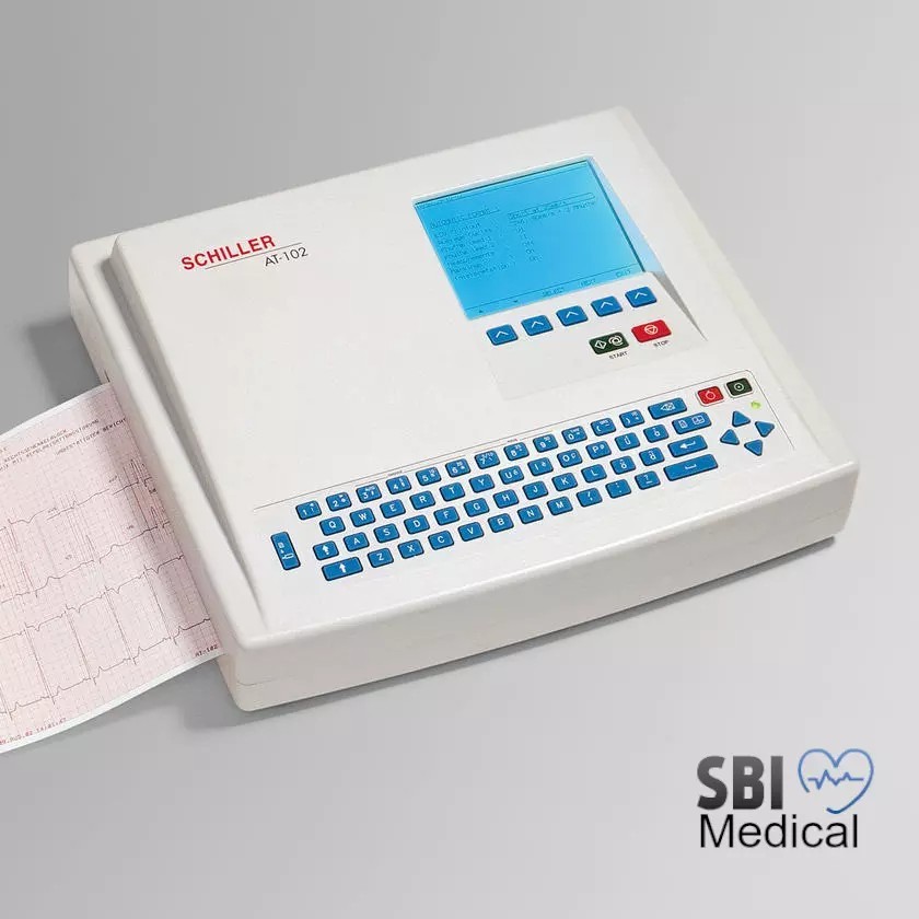 Schiller AT-102 EKG 12-Leads Resting EKG ECG machine – 2 Year Warranty –