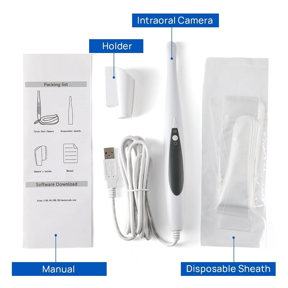 Dental Intraoral Camera USB Digital Imaging Intra Oral Camera 6 LED Light