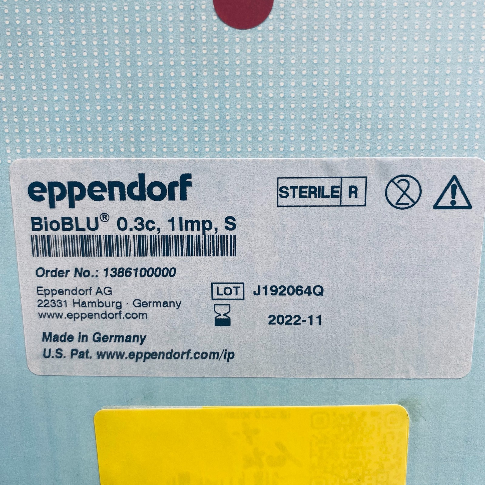 Eppendorf BioBLU Bioreactor 0.3c Single Use Sterile Pack of 4 Bioreactors
