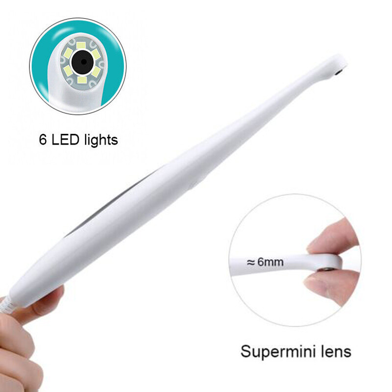 1pcWired Dental Intraoral Camera 8.0 Mega Pixels 6LED USB Oral Endoscope CF-686A