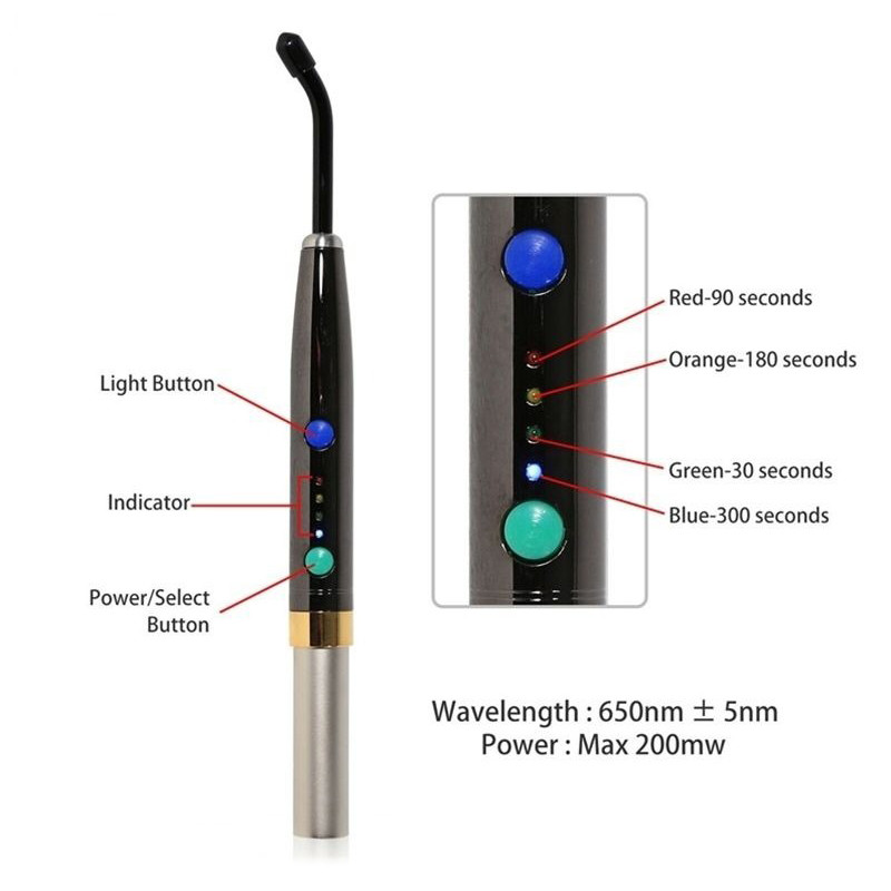 Dental Diode Laser System Wireless Heal Laser Pen Oral Endo Soft Tissue Lamp PAD
