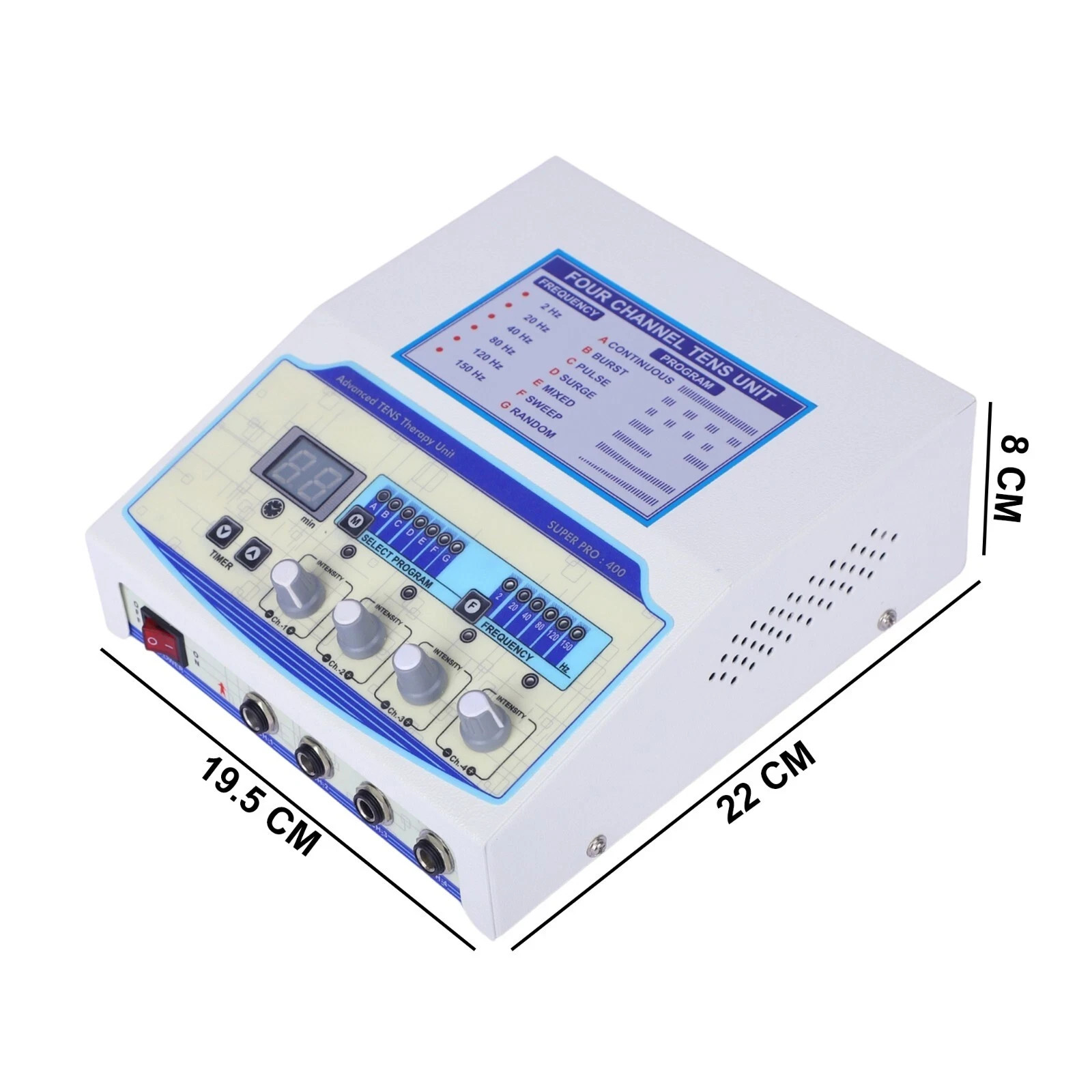 Professional Electrotherapy Physical Therapy Machine Prof 4 channel Therapy unit