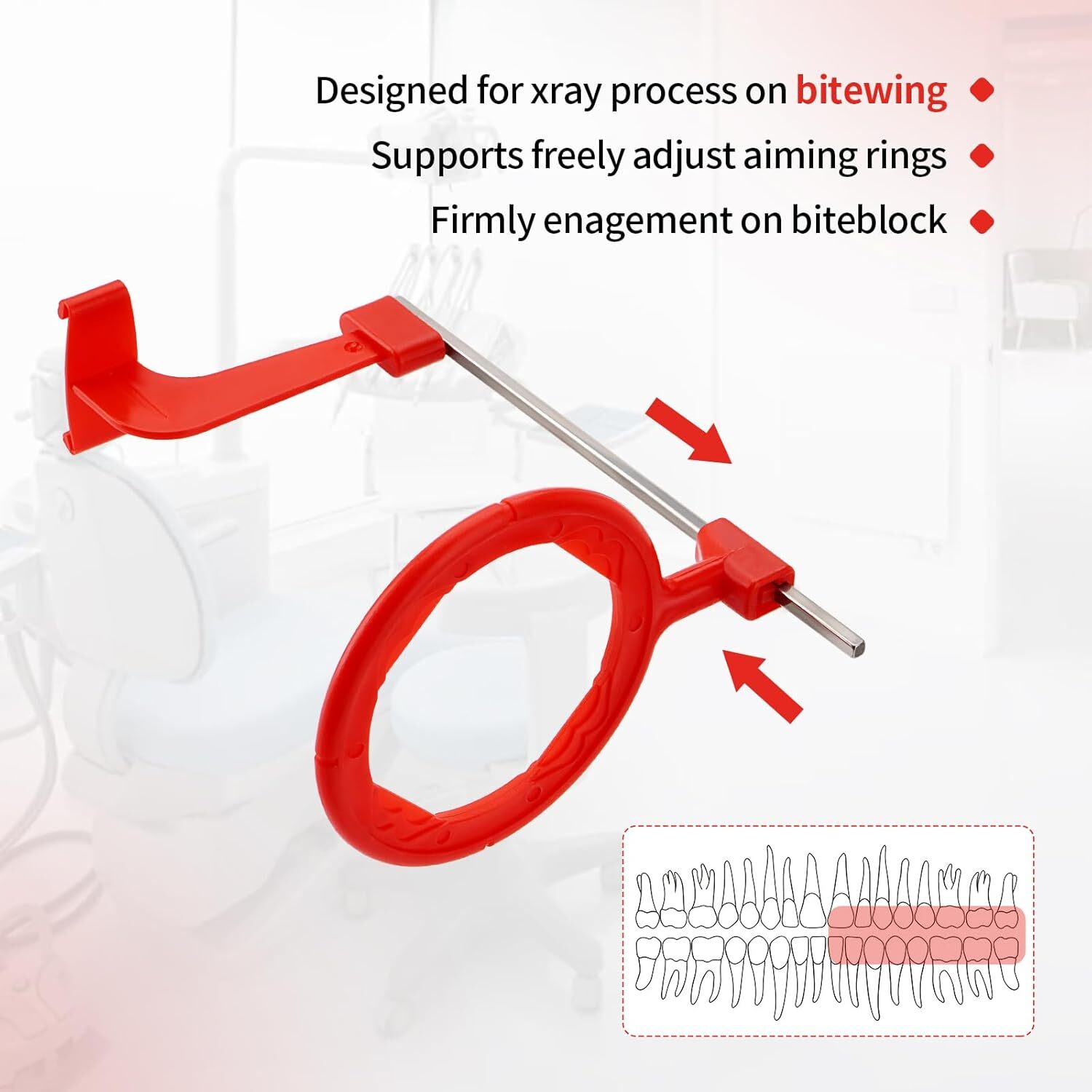 5x Dental X-Ray Positioning XCP Film Stainless Steel Indicator Aligning Arm kit